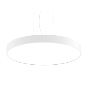 Светодиодный светильник VARTON COSMO подвесной 336 Вт CRI90 2000х100 мм 4000 K с рассеивателем опал RAL9003 белый муар DALI